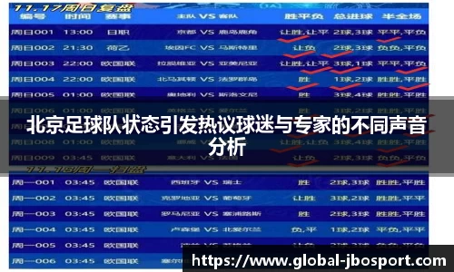 北京足球队状态引发热议球迷与专家的不同声音分析